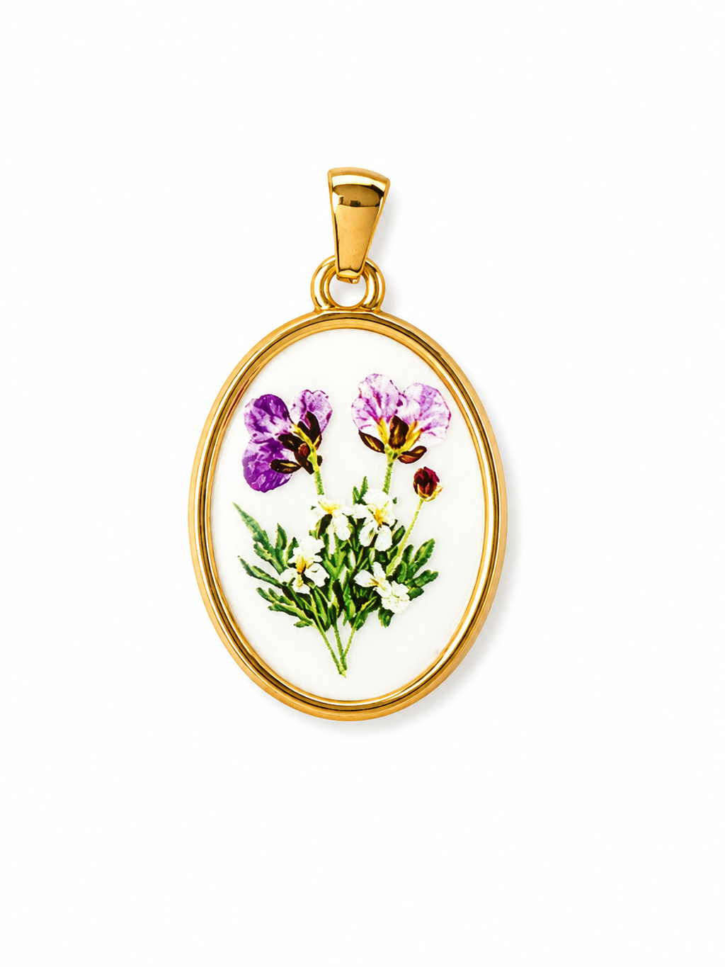 Ciondolo fiori viola
