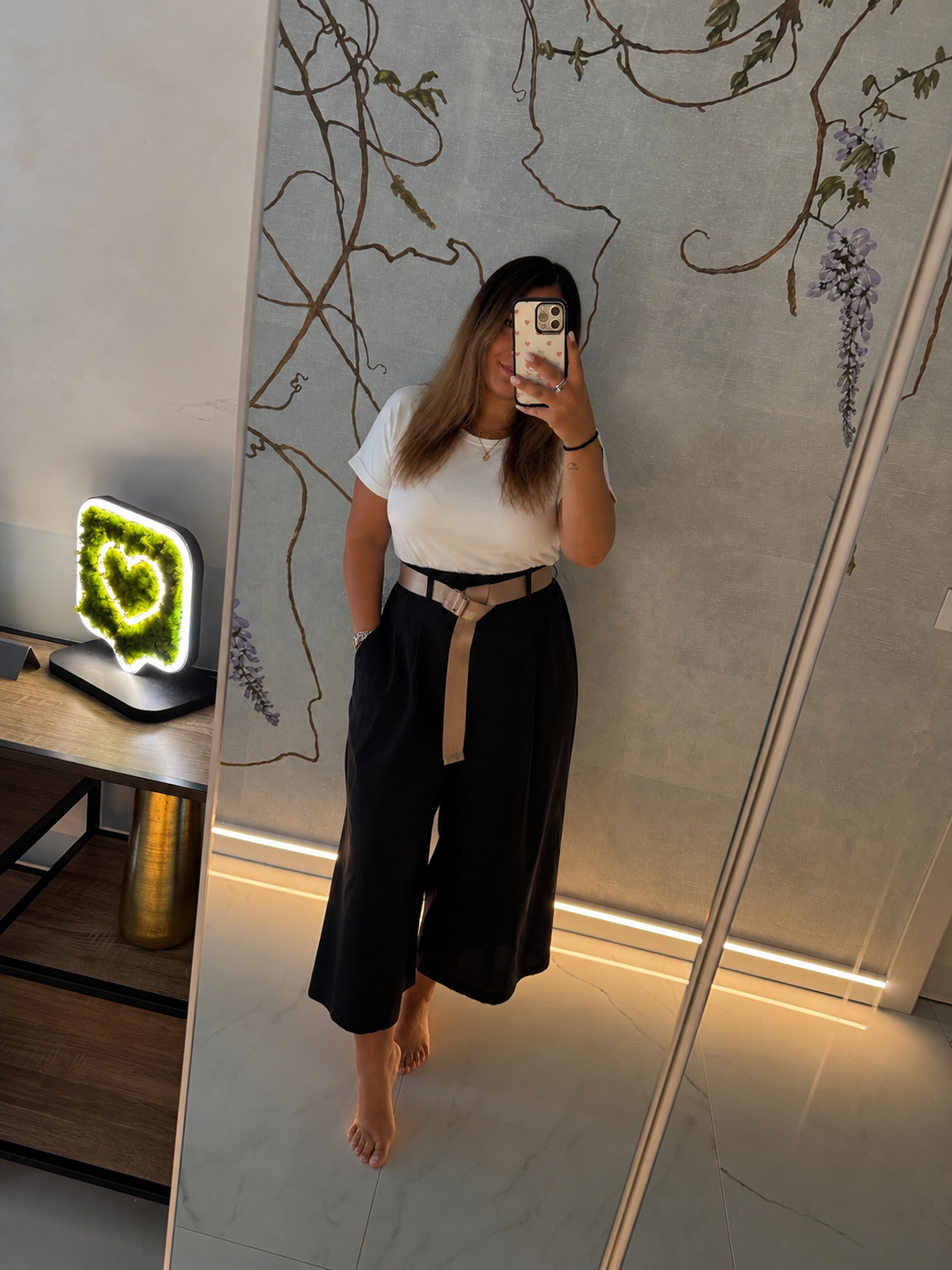 Pantalone palazzo con cintura
