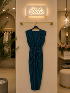 Abito Elegante Petrolio