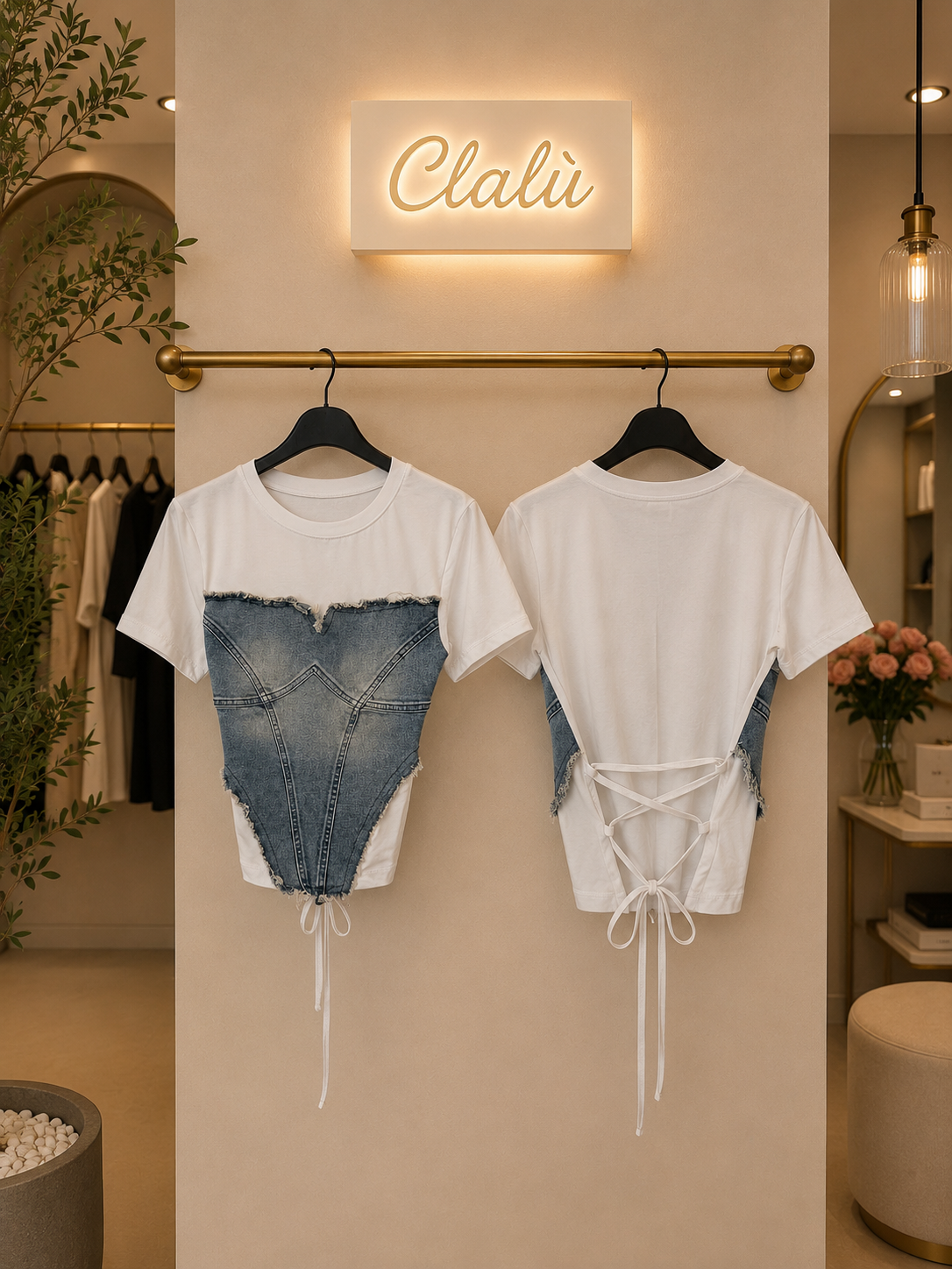 T-shirt Corset Denim