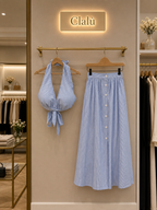 Completo Righe Azzurre