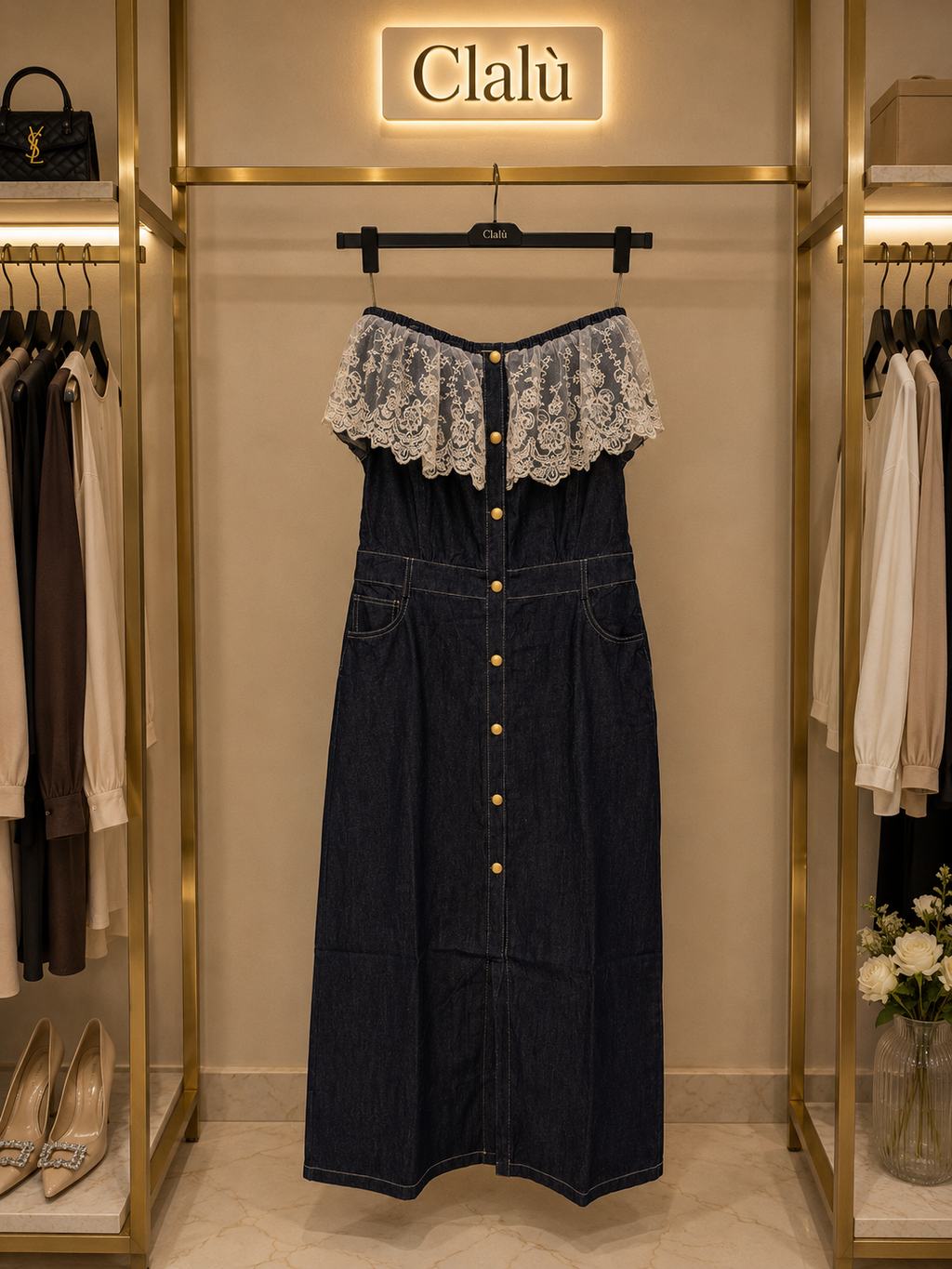Abito Denim Lace