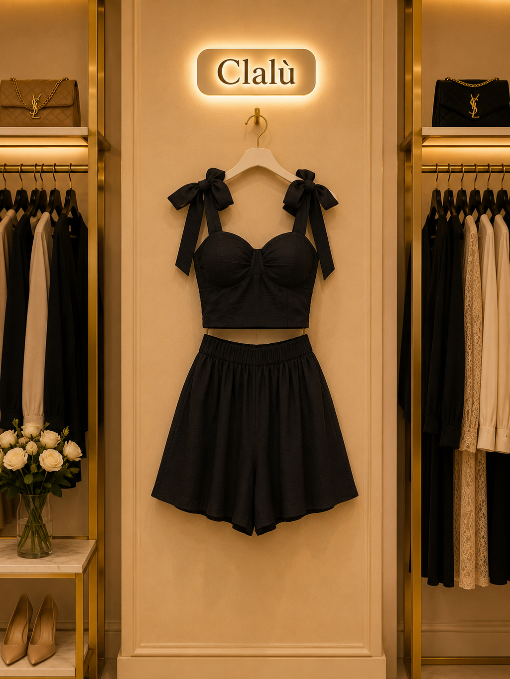 Completo due pezzi nero