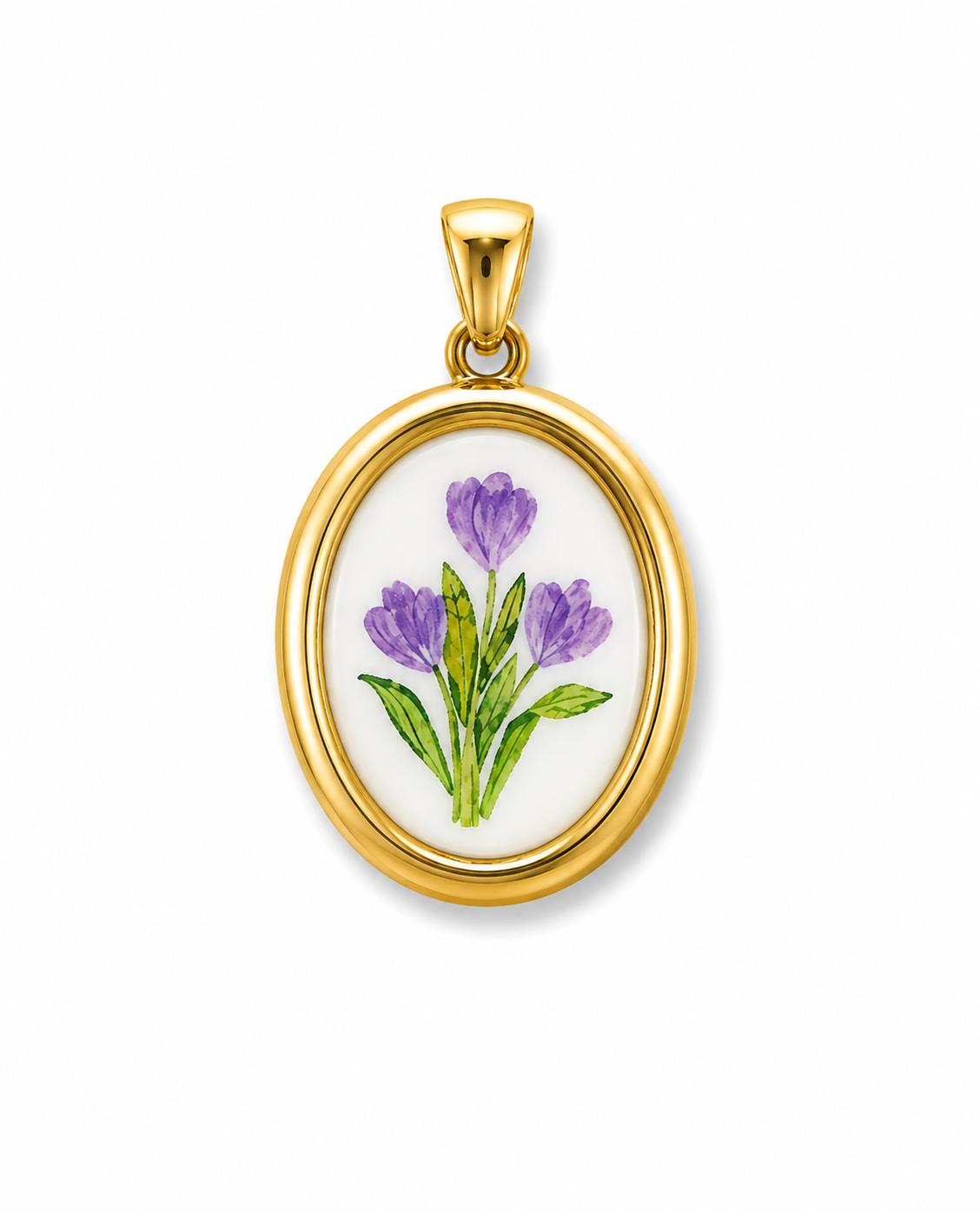 Ciondolo con i fiori viola
