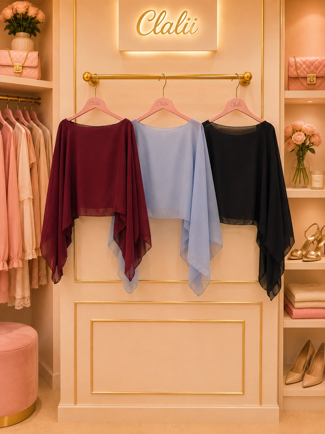Coprispalle in chiffon – disponibile in 3 colori