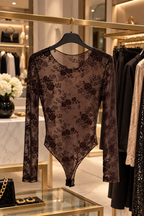 Body in pizzo con fiori
