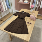 Abito camicia con Fiocco in Vita