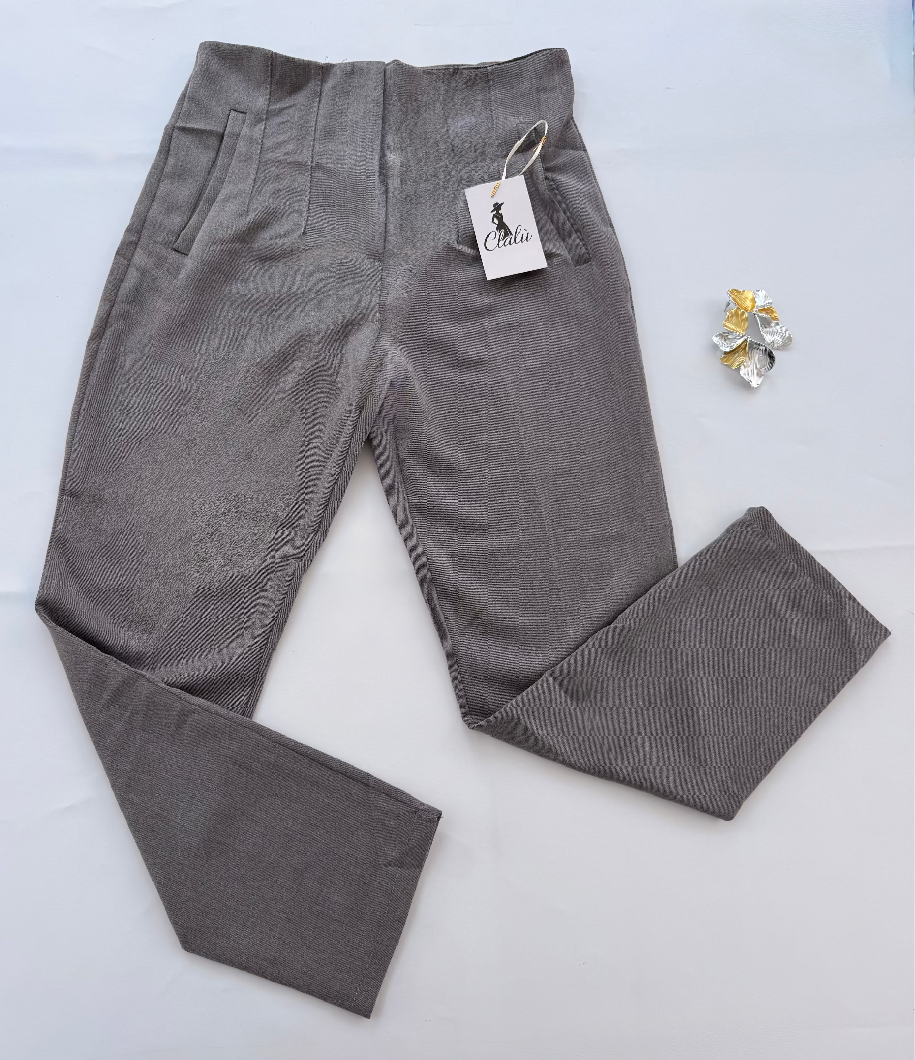 Pantalone Ginevra – Vita Alta Elegance