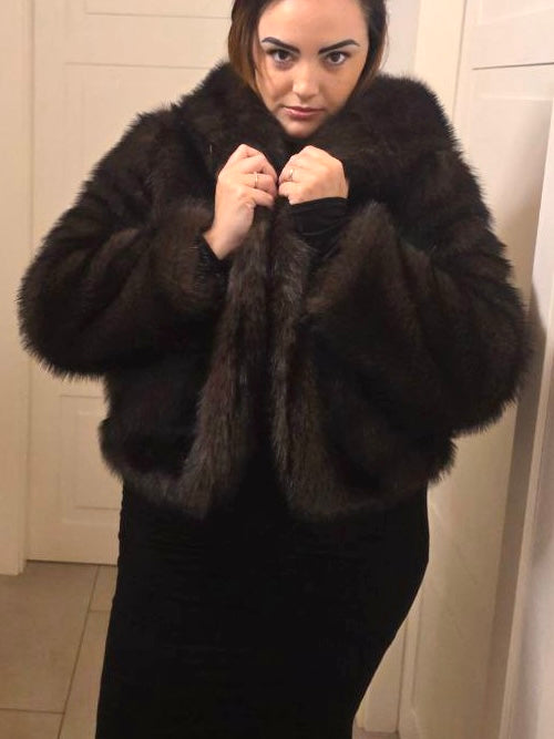 Pelliccia pellicciosa Aria Fur Marrone