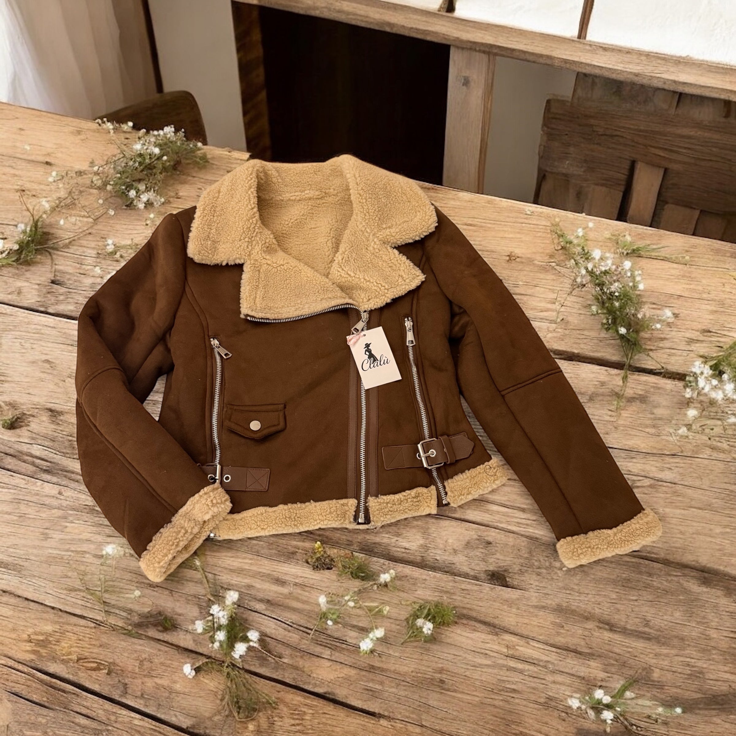 Giubottino Teddy Marrone – Effetto Pelle Vellutata